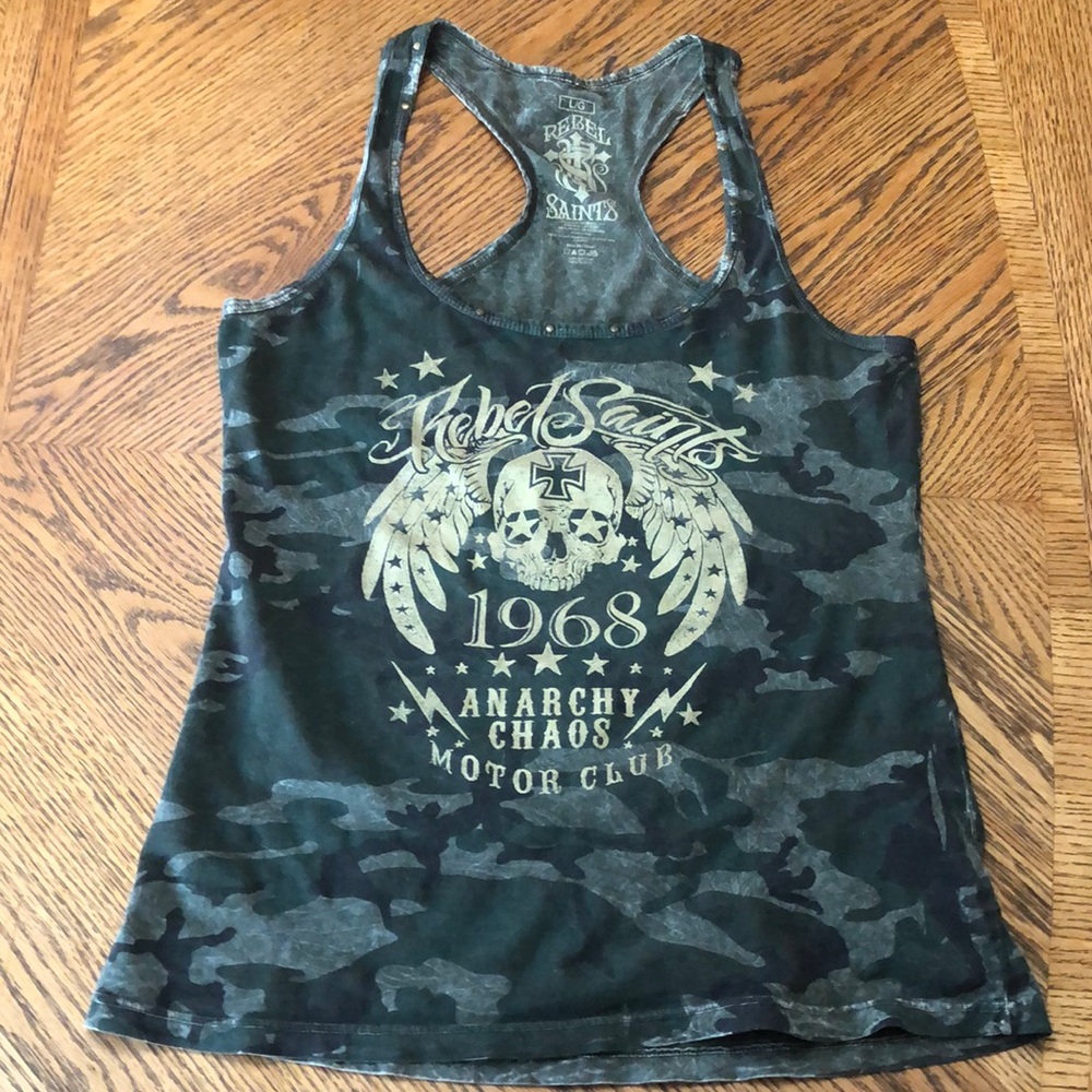 Camo racer back tank